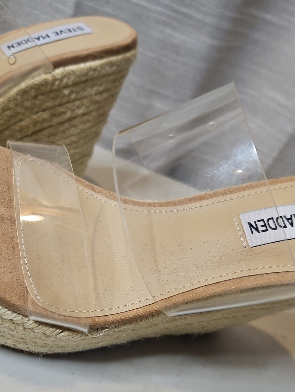 Steve Madden Sunrise clear wedged sandals New 5.5 - Picture 14 of 14